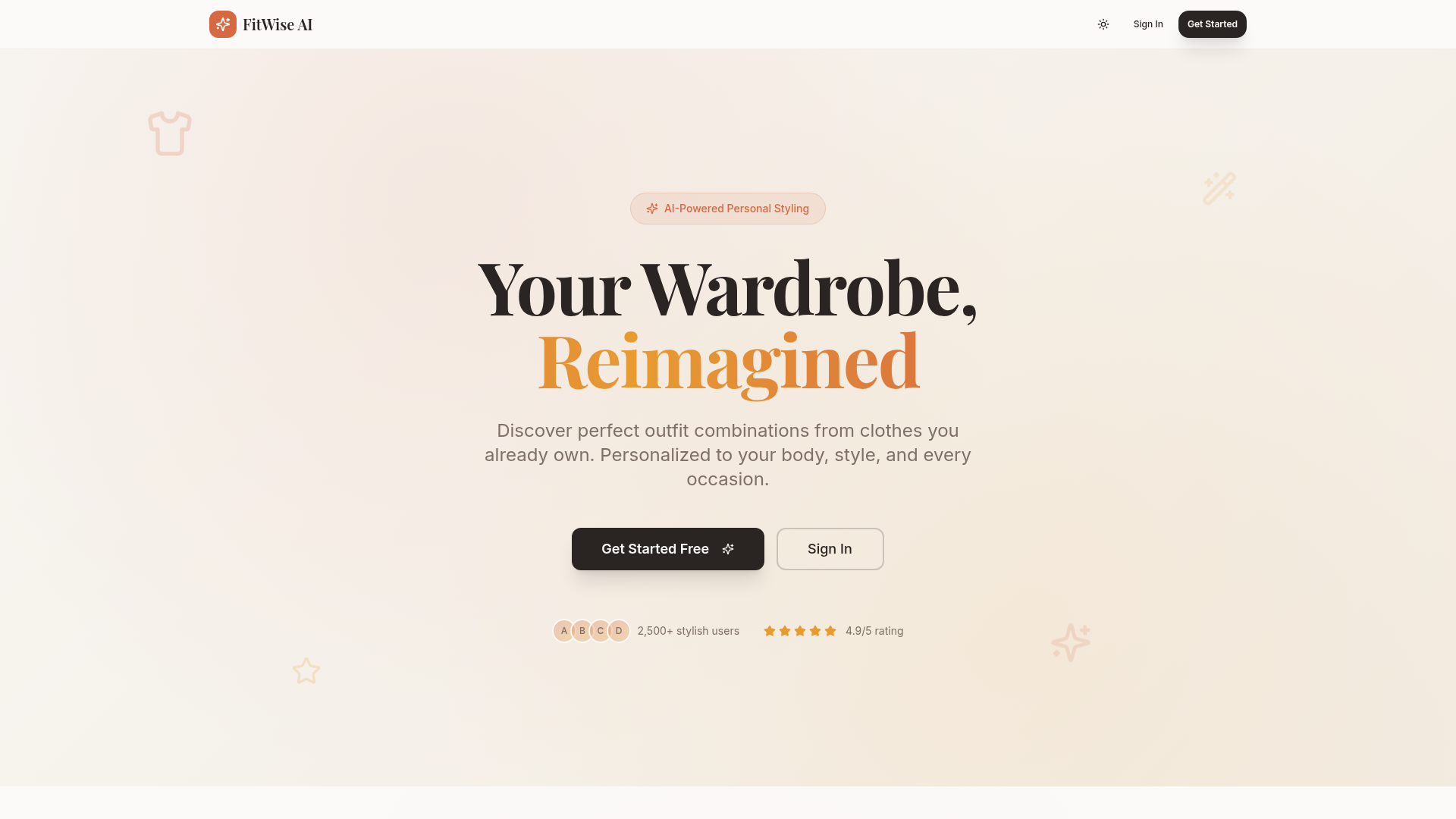 FitWise website preview